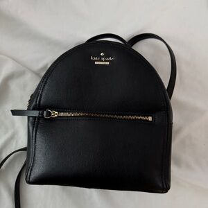 Kate Spade Black Leather Backpack